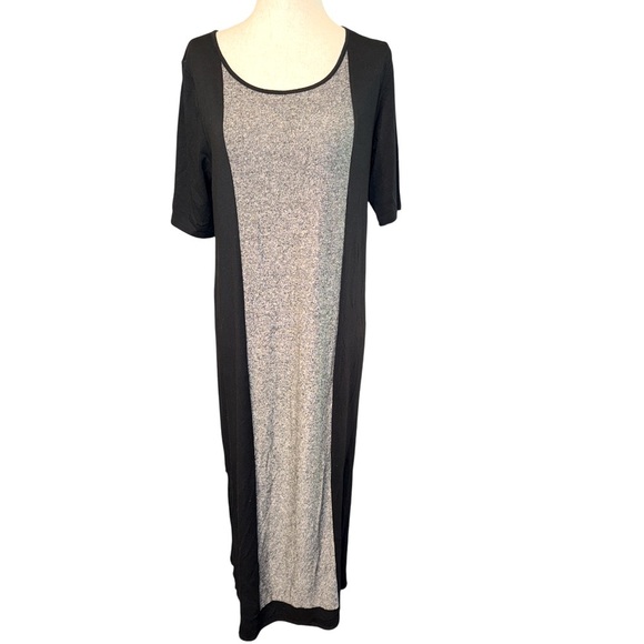 J. Jill NWT Wearever Black and Gray Maxi Dress - Picture 5 of 5